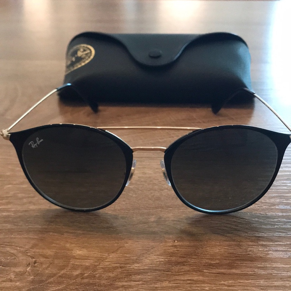Ray-Ban RB3546 187/71 49 20 Women's Black Round Metal Sunglasses